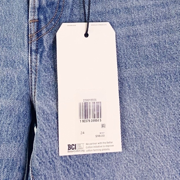 NWT Levi’s Wedgie Icon Fit High Rise Raw Light Wash Rigid Denim Jeans In Shut Up - Picture 10 of 13